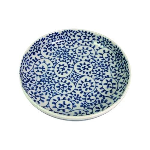 Prato Redondo de Porcelana Japonesa Karakusa - 20cm
