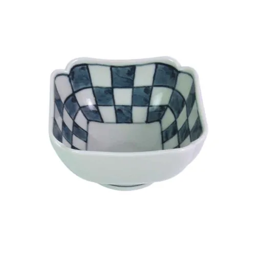 Tigela Quadrada de Porcelana Japonesa Ichimatsu - 8cm